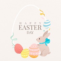Colorful happy Easter day template design vector