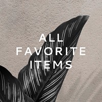 Natural all favorite items template vector
