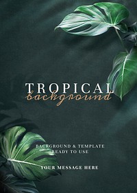 Natural green tropical background template