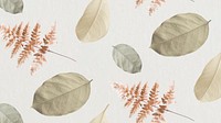 Tropical leaf seamless patterned background vector