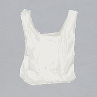 White plastic bag element illustration