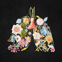 Clean air quality lung shaped element illustration