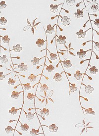 Cherry blossom vintage illustration, remix from original artwork.