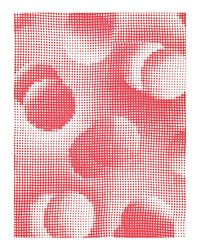 Red pattern wall art print and poster design remix from original artwork.