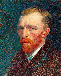 Vincent van Gogh&#39;s Self-Portrait (1887 version) digitally enhanced by rawpixel.