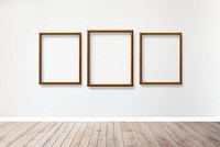 Wooden frame against a wall