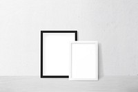 Frame mockups against a white wall