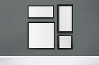Frame mockup on a gray wall