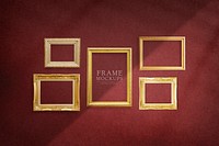Luxurious baroque frame mockup