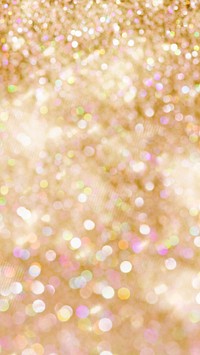 Gold glitter bokeh background mobile phone wallpaper