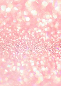 Pink sparkles bokeh background invitation card