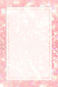 Rectangular frame on pink sequin textured background mockup