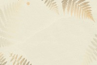 Golden marsh Fern frame on a beige background mobile wallpaper 