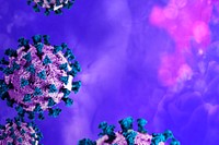 Purple coronavirus cells background illustration