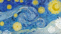 Van Gogh&#39;s The Starry Night coronavirus pandemic remix banner