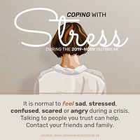 Coping with stress during the COVID-19 pandemic for mental health wellbeing illustration vector