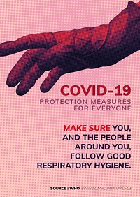 COVID-19 protection measures for everyone social template source WHO mockup