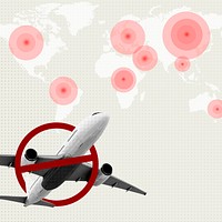 Travel ban during coronavirus pandemic background