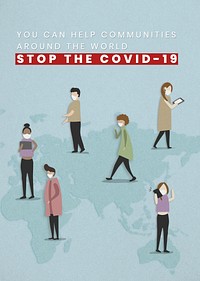 You can help communities around the world to stop the COVID-19 pandemic mockup