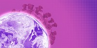 Planet earth during coronavirus outbreak background