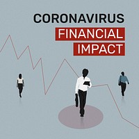 Coronavirus financial impact vector