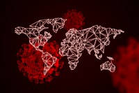 Coronavirus spreading around the world background