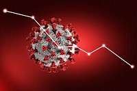 Economic impact and decrease due to coronavirus pandemic background