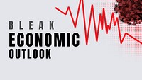 Bleak economic outlook due to the coronavirus social banner template mockup