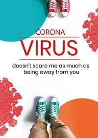 Coronavirus doesn&#39;t scare me as much as being away from you social banner template mockup