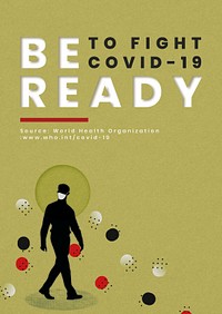 Be ready to fight COVID-19 poster template mockup