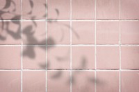 Pastel pink tiles textured background