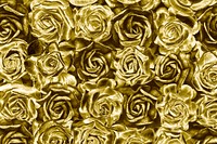 Clustered luxurious golden roses background