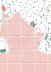 Pink tiled with abstract background