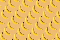 Hand drawn natural fresh banana patterned background