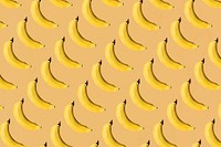 Hand drawn natural fresh banana patterned background vector