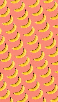 Hand drawn natural fresh banana patterned background