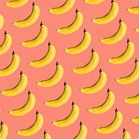 Hand drawn natural fresh banana patterned background vector