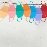 Weekly masks hanging to dry after washing during the coronavirus outbreak