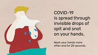 Wash your hands! This image is part our collaboration with the Behavioural Sciences team at Hill+Knowlton Strategies to reveal which Covid-19 messages resonate best with the public. Learn more about this collection here: <a href="http://rawpixel.com/coronavirus">rawpixel.com/coronavirus</a>