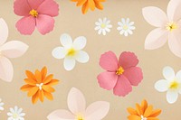 Colorful paper craft flower background