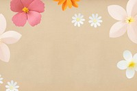 Colorful paper craft flower background