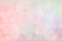 Pastel hexagon patterned background illustration