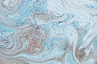 Blue marbled acrylic paint background