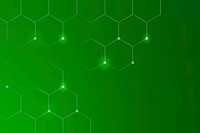 Hexagon pattern on a green background vector