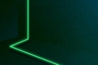 Neon green line pattern on a dark background