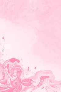 Pink oil paint pattern on a plain pink background