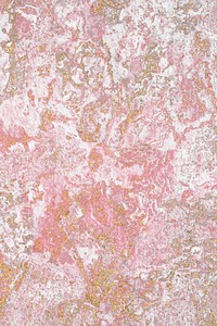 Grunge gold glitter on a pink textured background