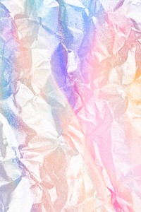 Colorful holographic crumped textured background design