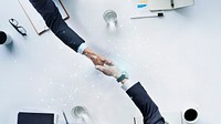 Business people shaking hands for a business deal