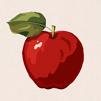 Red apple design element vector